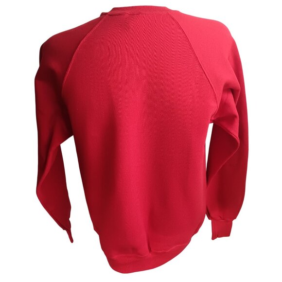 Vintage Blanke 1980's Jerzees Red Crewneck Sweatshirt Mens L - Picture 3 of 4